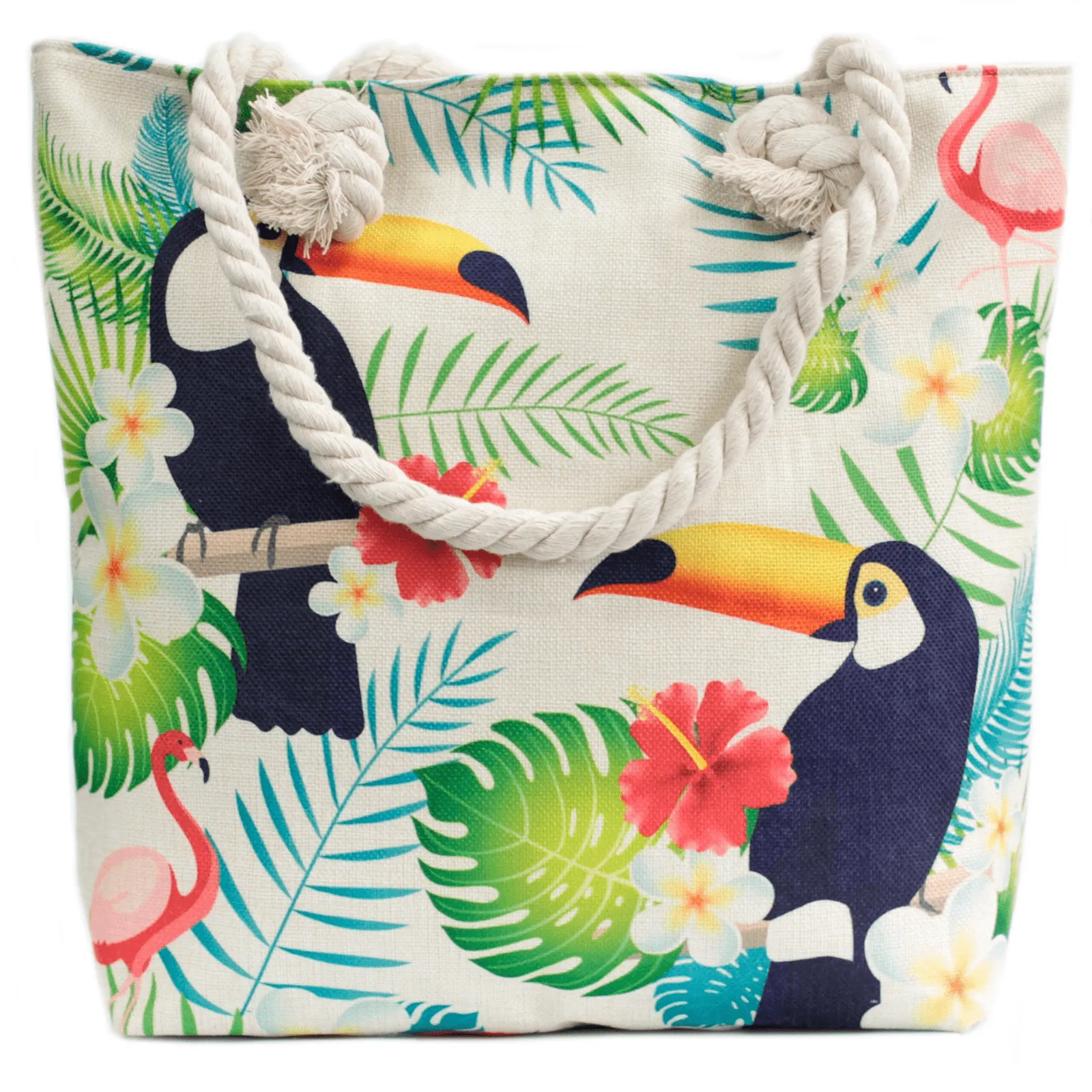Rope Handle Bag - Tropical Toucan sold by Beagle Boutique