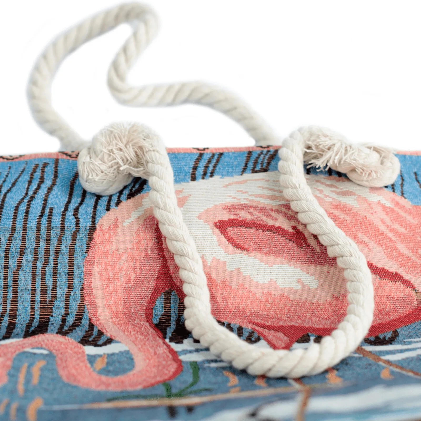 Rope Handle Bag - Pink Flamingo sold by Beagle Boutique product image thumbnail 3