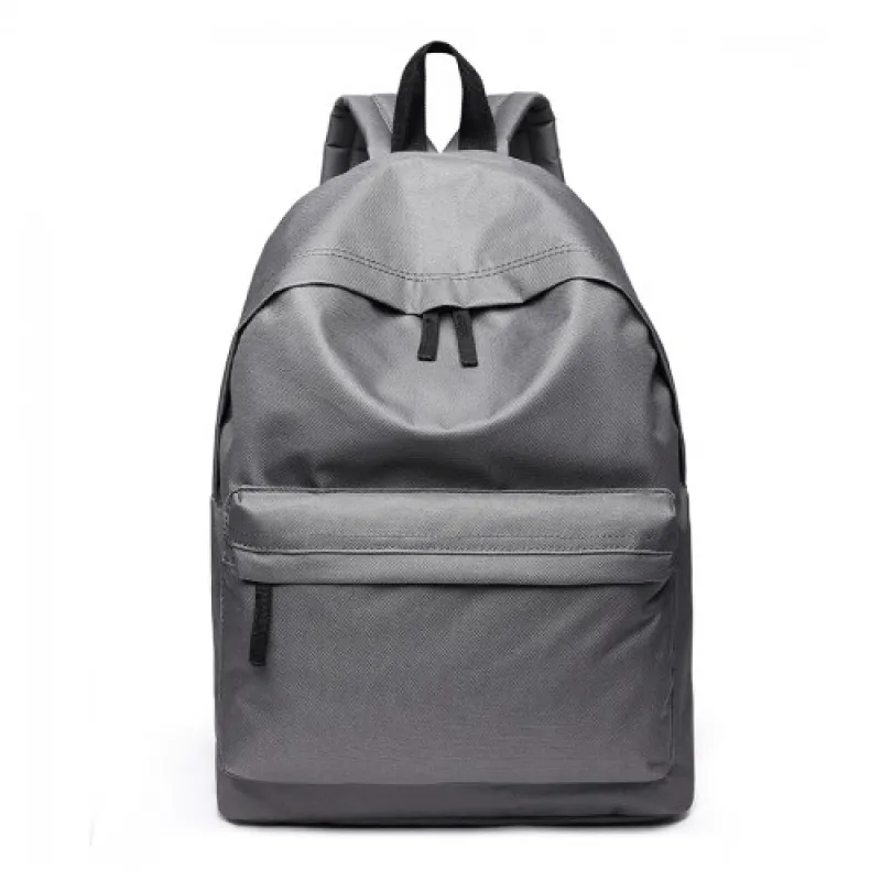 700D - Miss Lulu Classic Large Capacity Unisex Everyday Backpack - Grey sold by Beagle Boutique