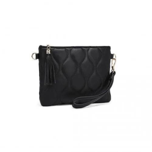 LB2247 - Miss Lulu Small PU Leather Soft Crossbody Bag - Black sold by Beagle Boutique product image thumbnail 2