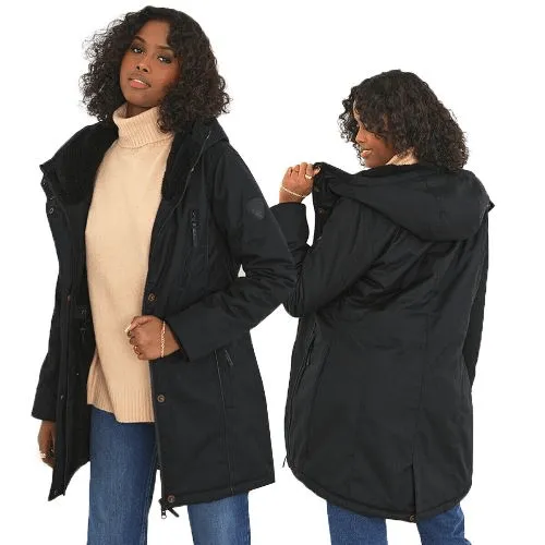Ladies Brave Soul Vicky Long Coat sold by Beagle Boutique
