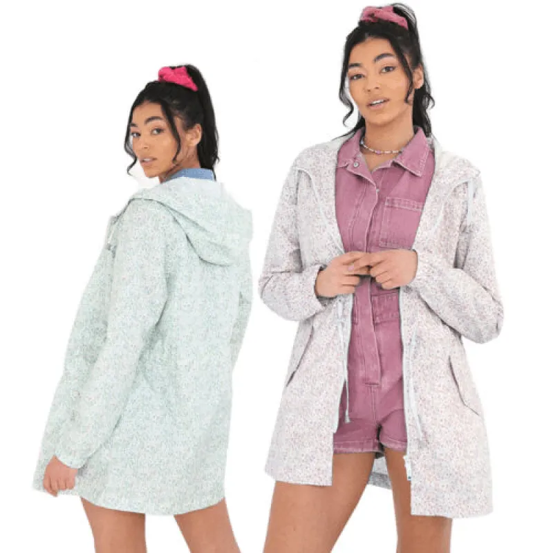 Ladies Brave Soul Lolo Ditsy Rain Mac sold by Beagle Boutique