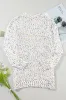 White Multicolor Dotted Rib Knit Long Sleeve Cardigan sold by Beagle Boutique
