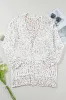 White Multicolor Dotted Rib Knit Long Sleeve Cardigan sold by Beagle Boutique