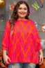 Rose Leafy Printed Smocked Lantern Sleeve Plus Size Blouse sold by Beagle Boutique