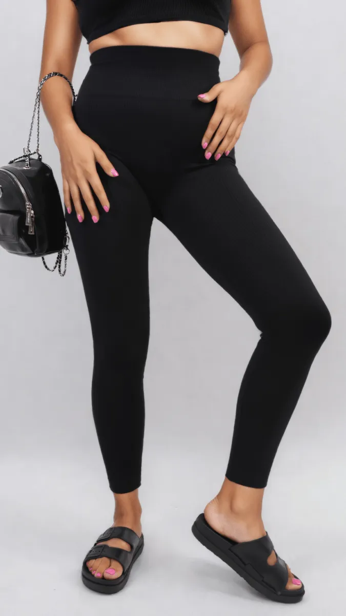 High Waisted Wide Band Leggings sold by Beagle Boutique product image thumbnail 4