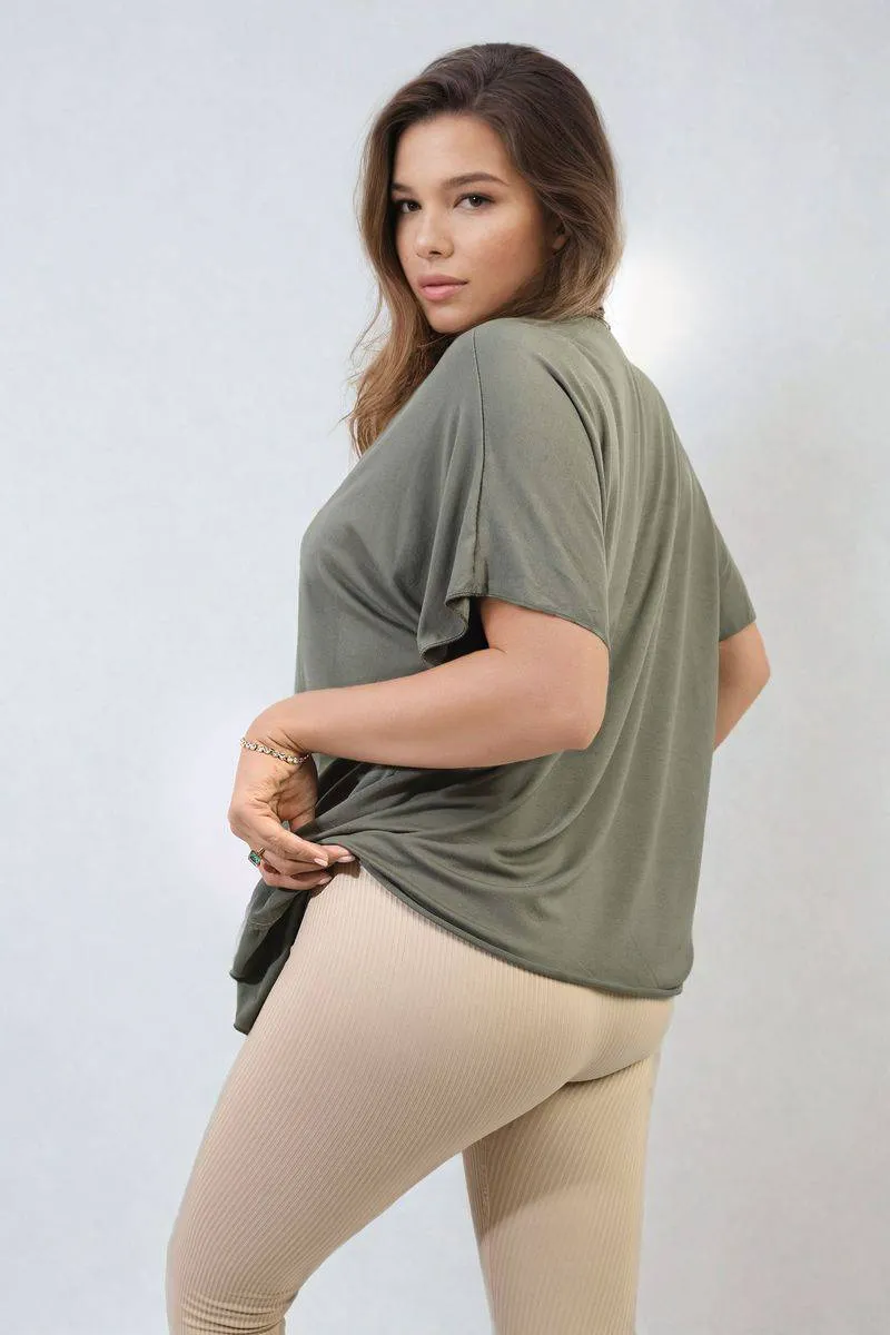 Short Sleeve V-Neck Loose Top sold by Beagle Boutique product image thumbnail 2