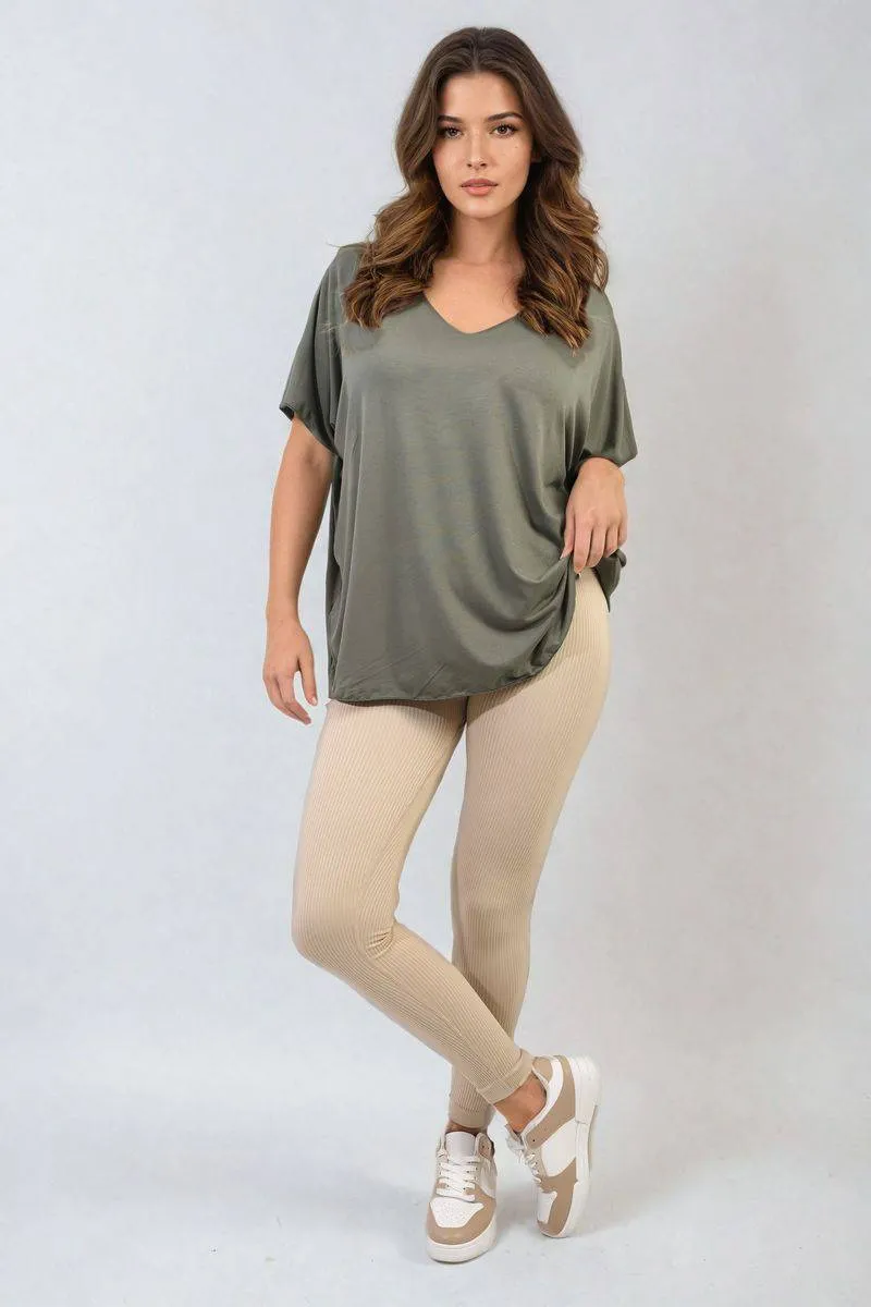 Short Sleeve V-Neck Loose Top sold by Beagle Boutique product image thumbnail 4