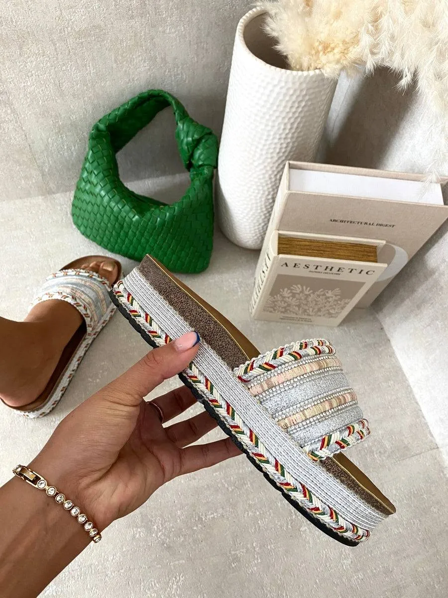 Thick Wedge Heel Braided Platform Sandals sold by Beagle Boutique product image thumbnail 2