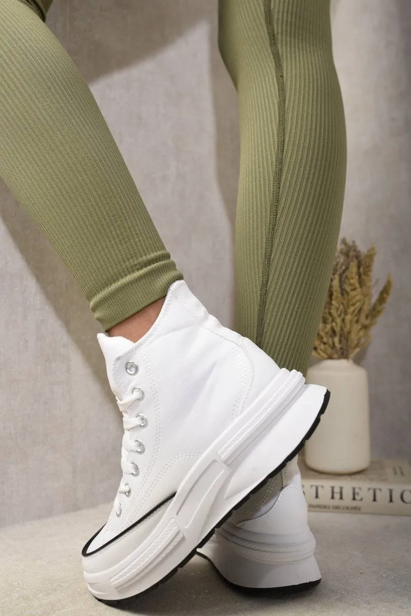 High Top Platform Lace Up Chunky Trainers sold by Beagle Boutique product image thumbnail 2