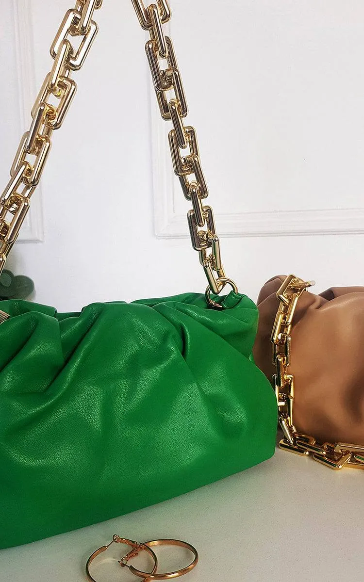 Gold Chain Slouch Handbag sold by Beagle Boutique product image thumbnail 3