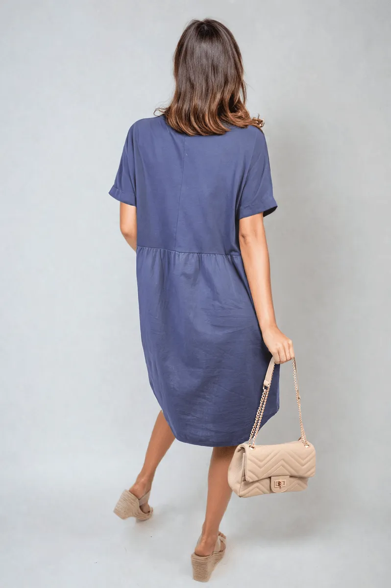 Short Sleeve Button Front Midi Dress sold by Beagle Boutique product image thumbnail 3