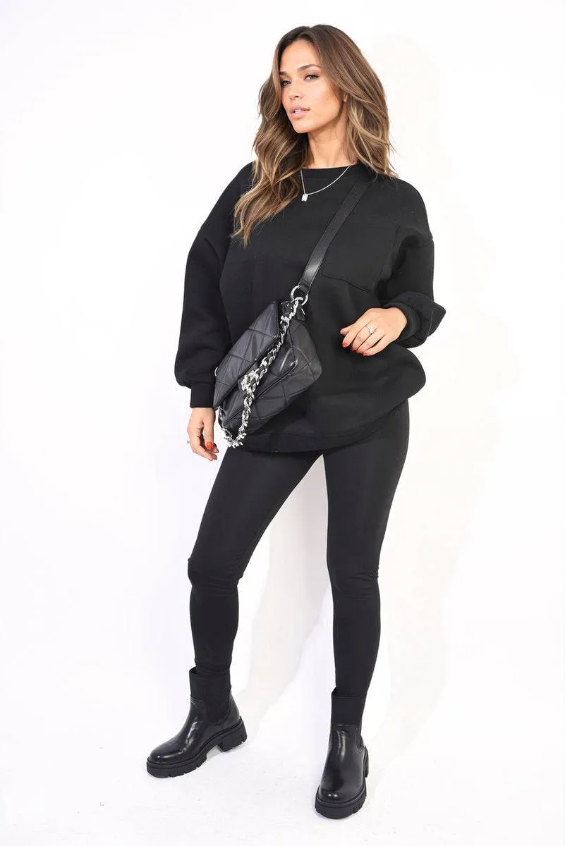 Oversized Pocket Sweatshirt and Leggings Co-ord Set sold by Beagle Boutique product image thumbnail 3