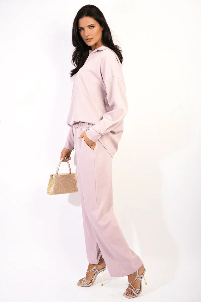 V-neck Long Sleeve Top and Wide Leg Trousers Co-ord Set sold by Beagle Boutique product image thumbnail 3