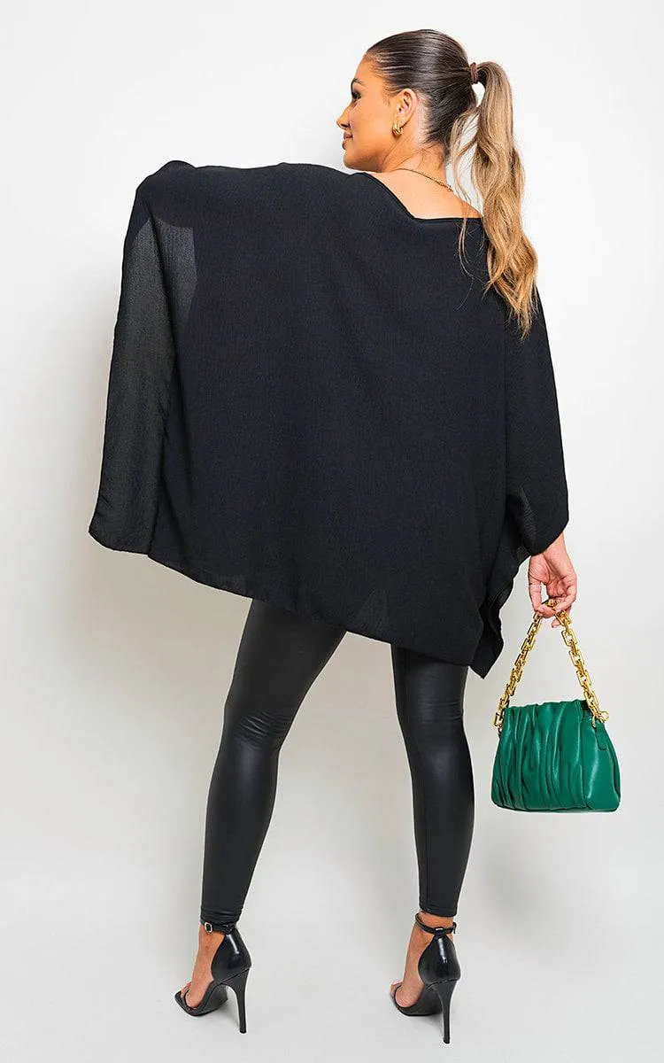 Oversized Batwing Sleeve Casual Tops sold by Beagle Boutique product image thumbnail 2