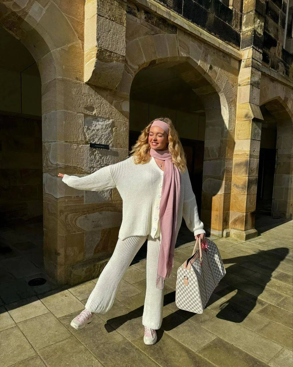 Chunky Knitted Button Up Cardigan Wide Leg Trousers Co-ord Set sold by Beagle Boutique product image thumbnail 5