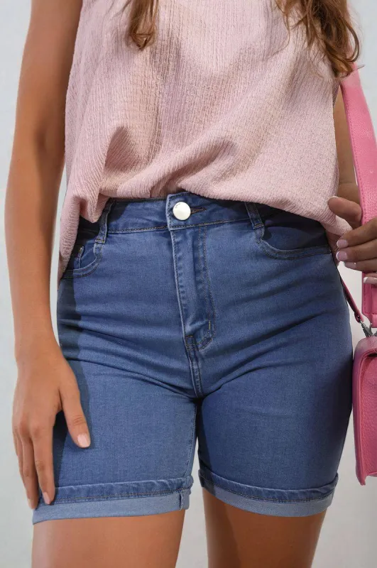 Highwaisted Roll Up Hem Shorts sold by Beagle Boutique