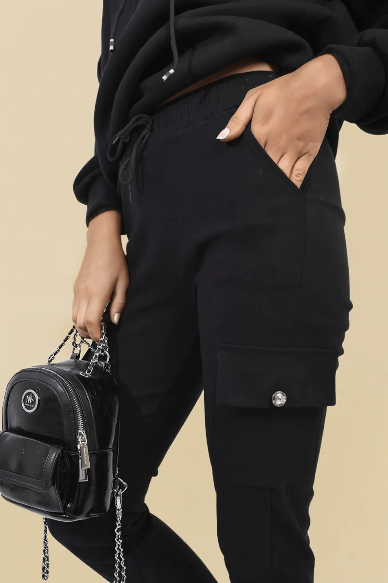 Drawstring Waist Cargo Joggers sold by Beagle Boutique product image thumbnail 3