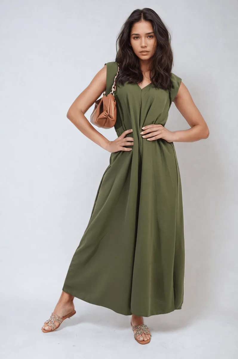 Ruffle Sleeve V-Neck Loose Waist Wide Leg Jumpsuit sold by Beagle Boutique product image thumbnail 4