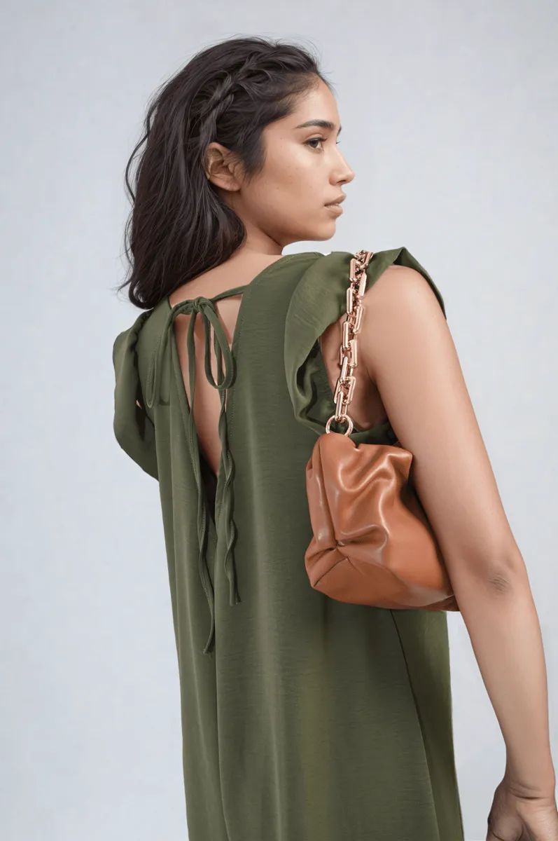 Ruffle Sleeve V-Neck Loose Waist Wide Leg Jumpsuit sold by Beagle Boutique product image thumbnail 5