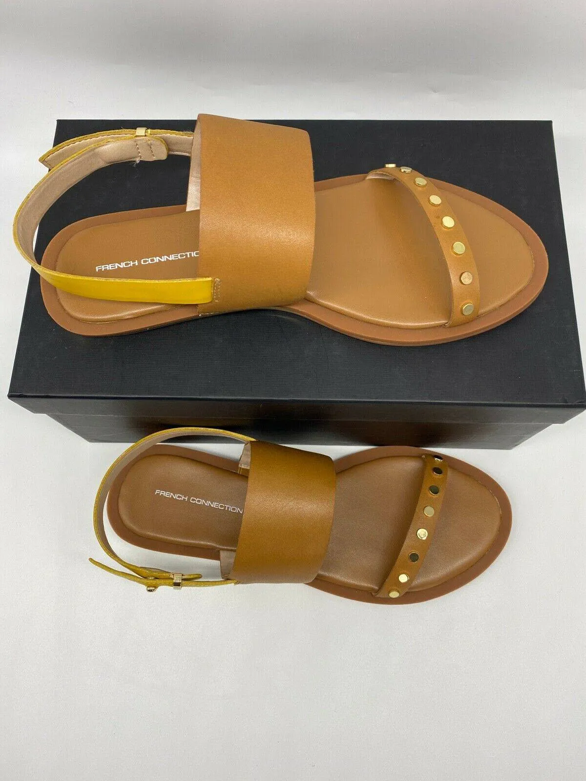 French Connection Leather Flat Strappy Sandals RRP £75 Sizes: 4 5 6 sold by Beagle Boutique product image thumbnail 2