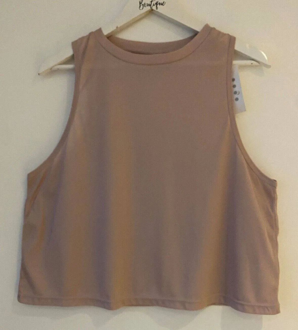 Matalan Souluxe Blush Pink Crop Sleeveless Top Size S sold by Beagle Boutique