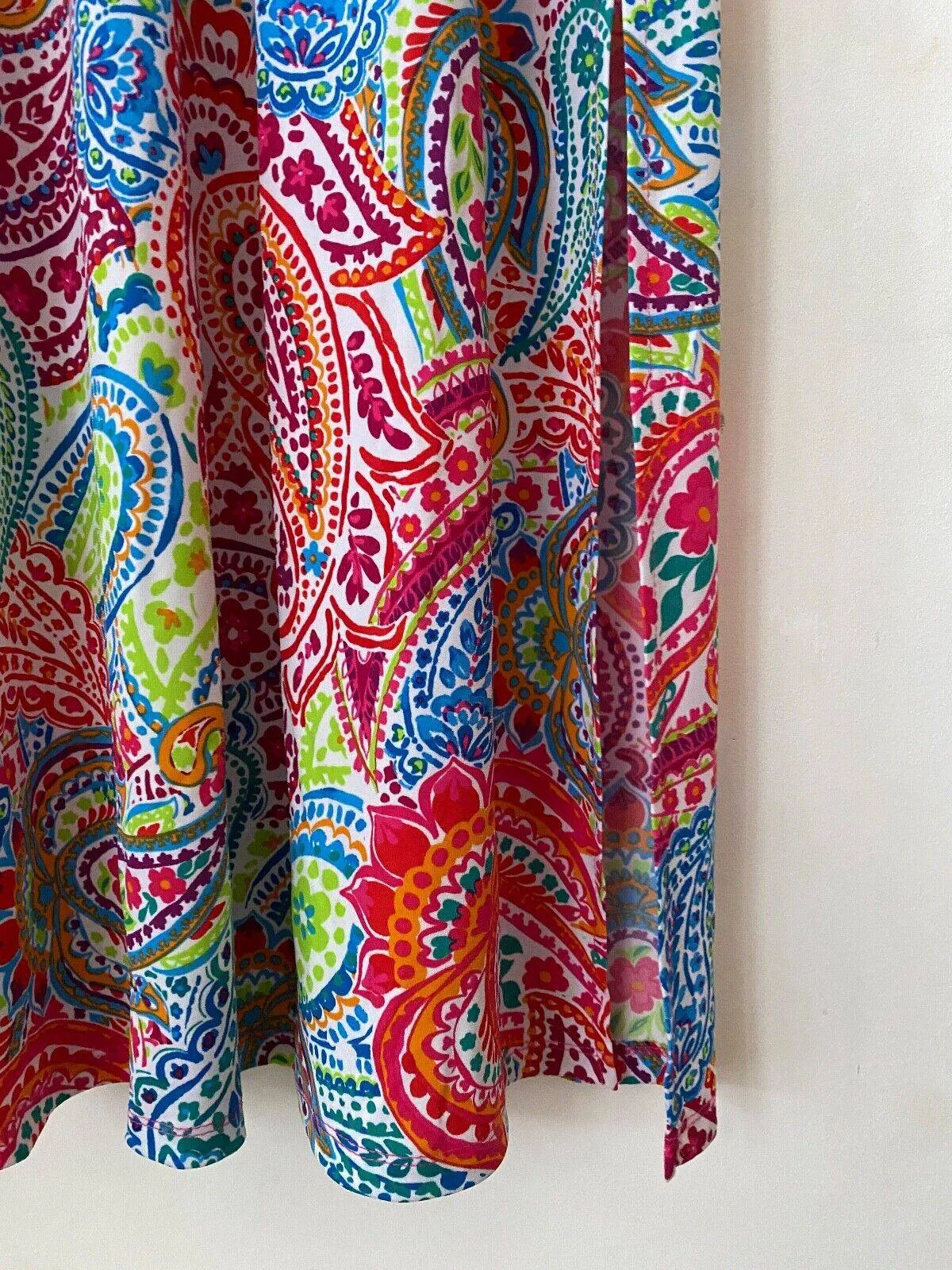 Ronni Nicole Print Sleeveless Maxi Dress 10, 12 Fuchsia Print Front Side Slit sold by Beagle Boutique product image thumbnail 2