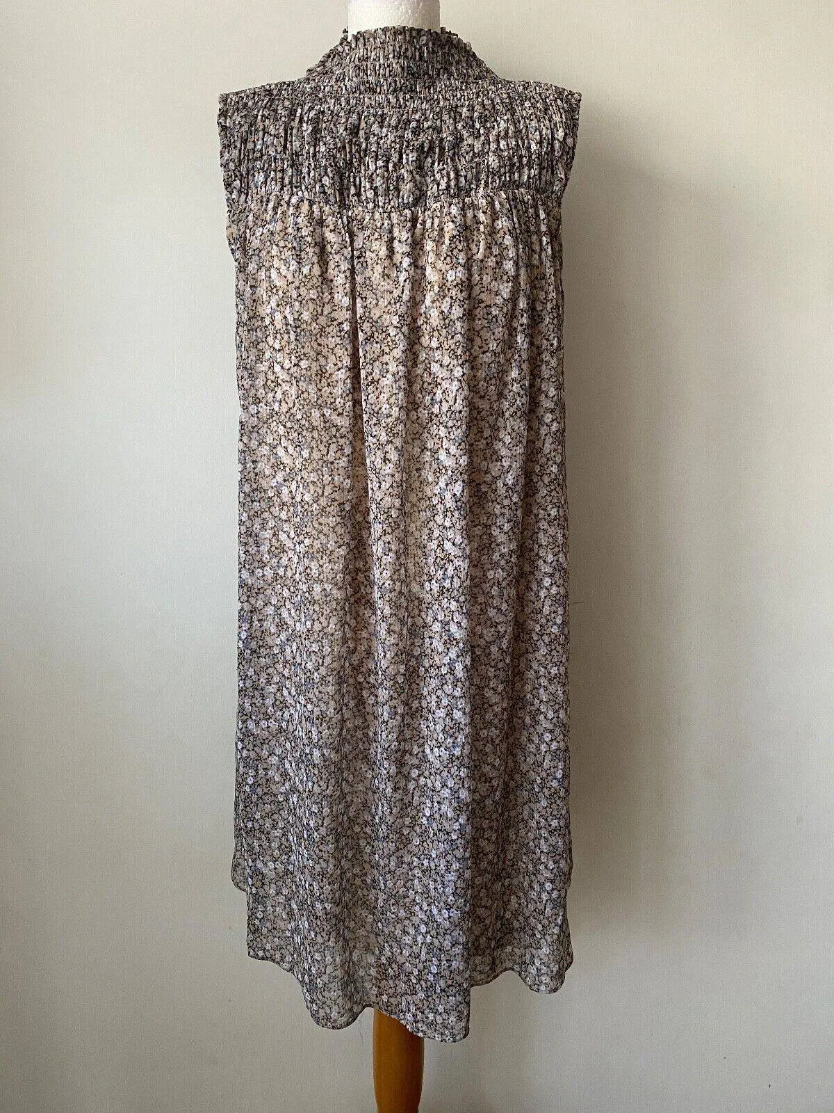 Coco Blanco High Neck Smock Dress S, M, L Chiffon Lined sold by Beagle Boutique