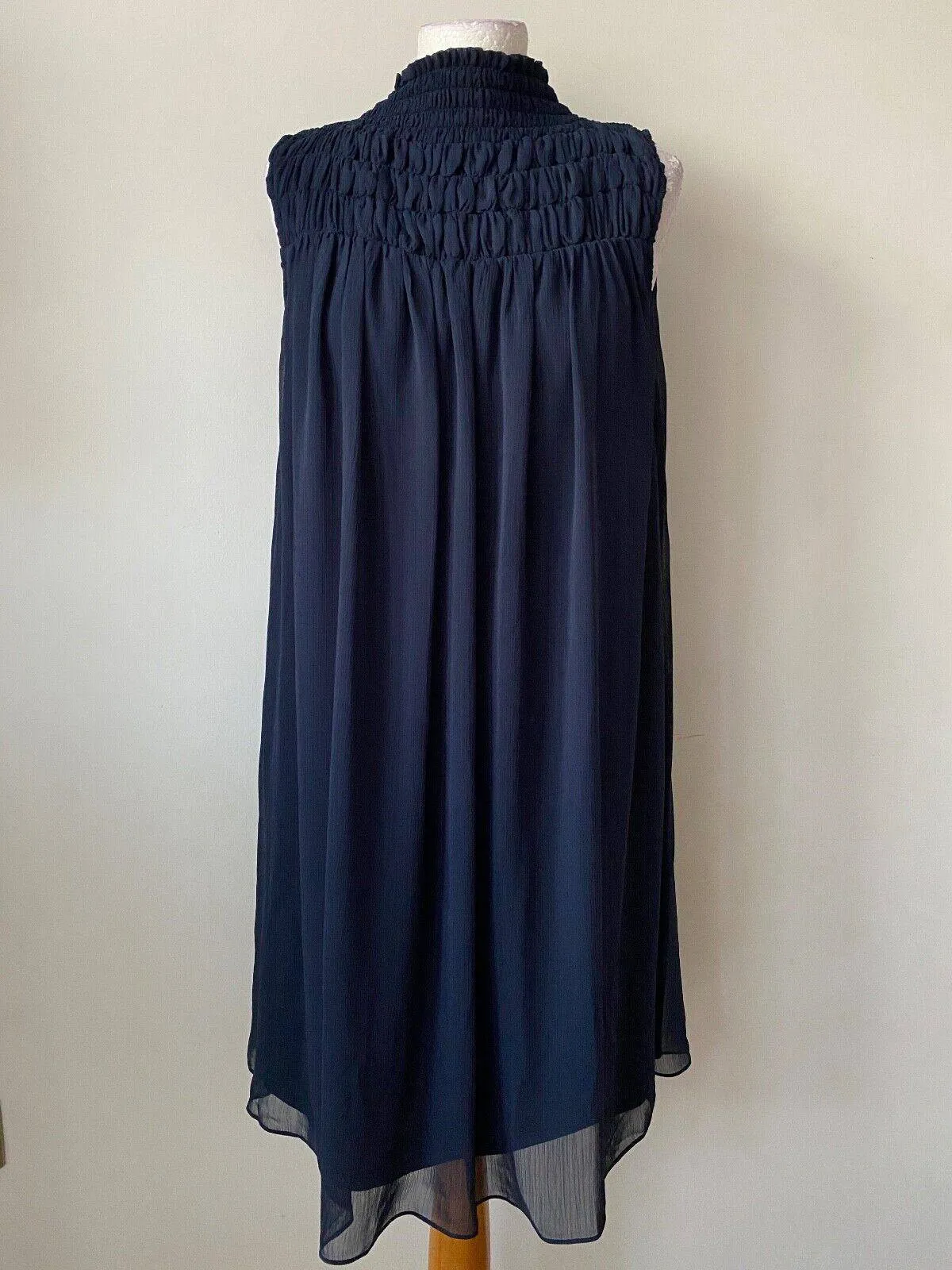 Coco Blanco High Neck Smock Dress S, M, L Chiffon Lined sold by Beagle Boutique product image thumbnail 2