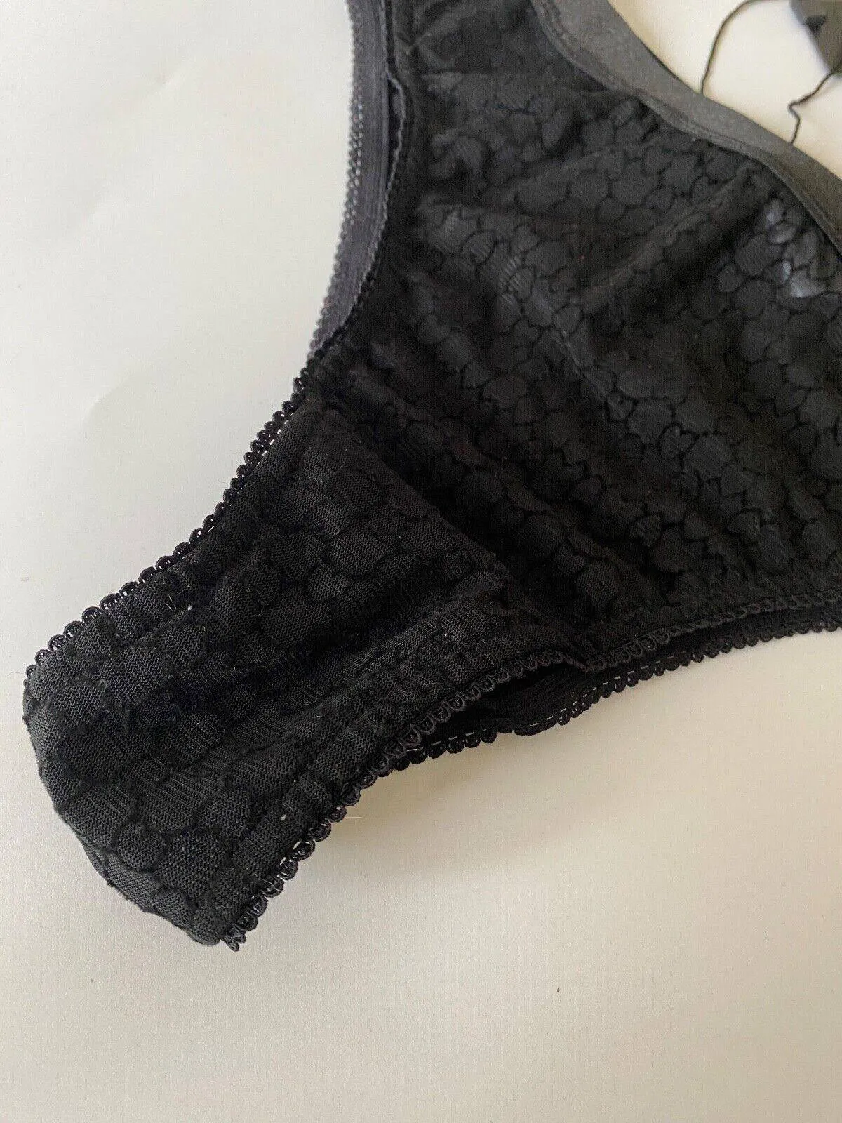 MOTEL Naw Briefs Black Heart Flock Size XS Lace sold by Beagle Boutique product image thumbnail 2