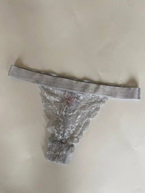Topshop Thong Light Blue Knickers Briefs Size 6 UK Lace sold by Beagle Boutique