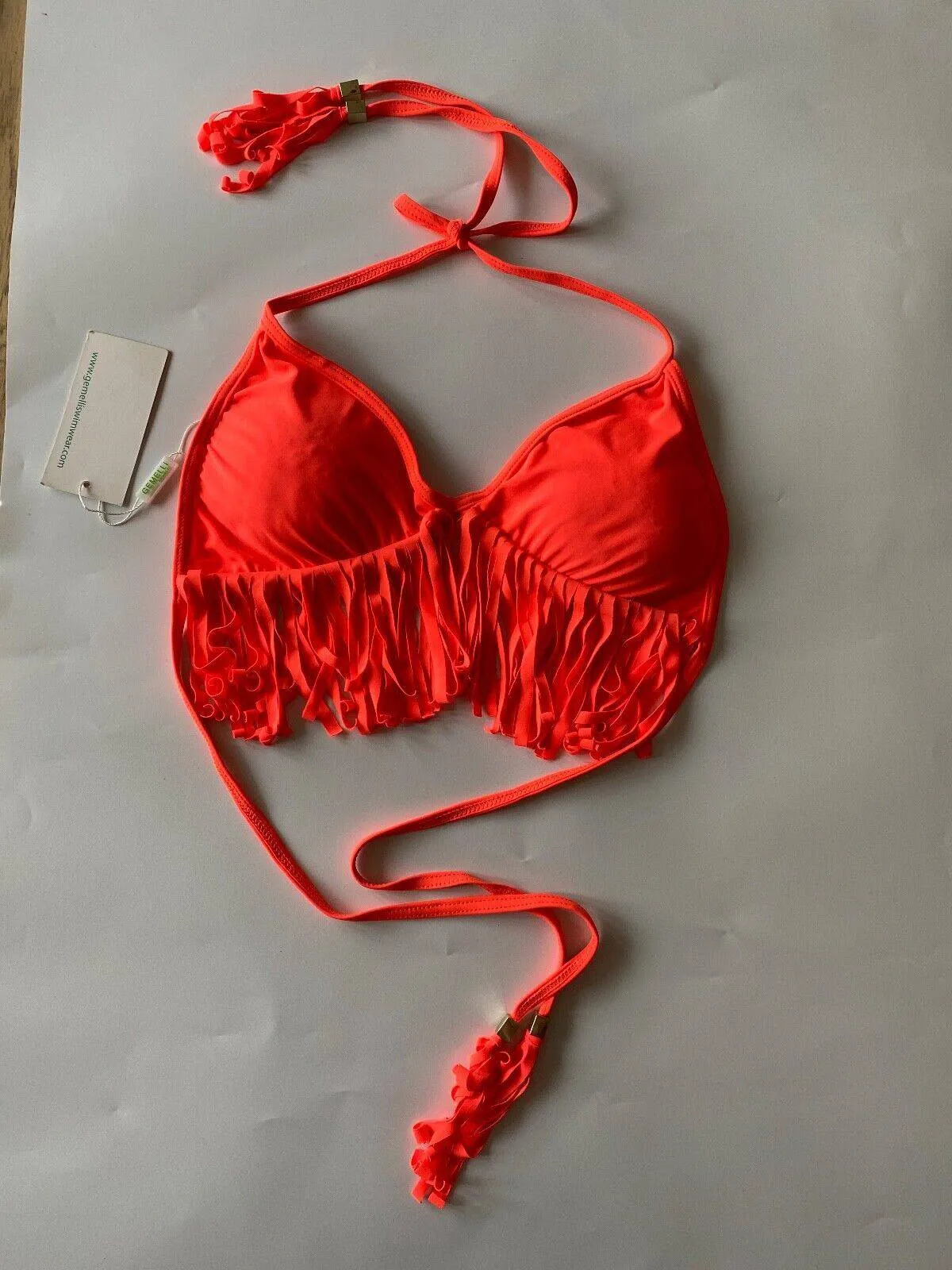 Gemelli Swimwear Fridge Neon Bikini Top Size M sold by Beagle Boutique