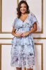 Goddiva Layered Floral Midi Flutter Sleeves Sizes: 8 sold by Beagle Boutique