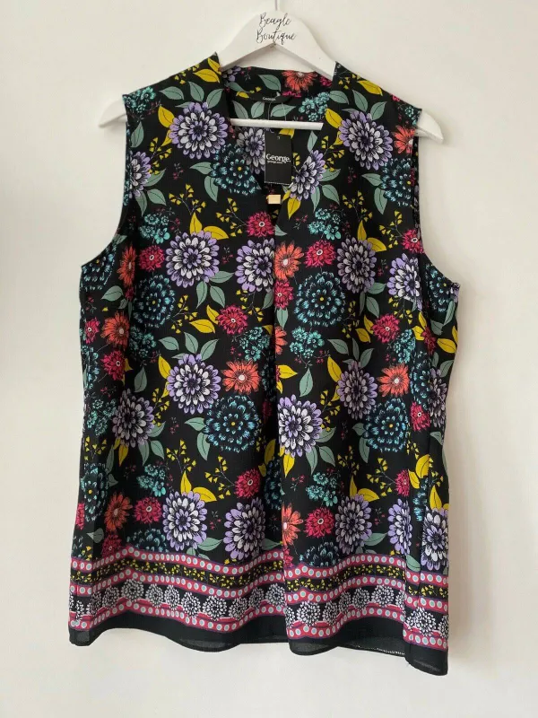 George Sleeveless Floral Blouse Size 16 sold by Beagle Boutique