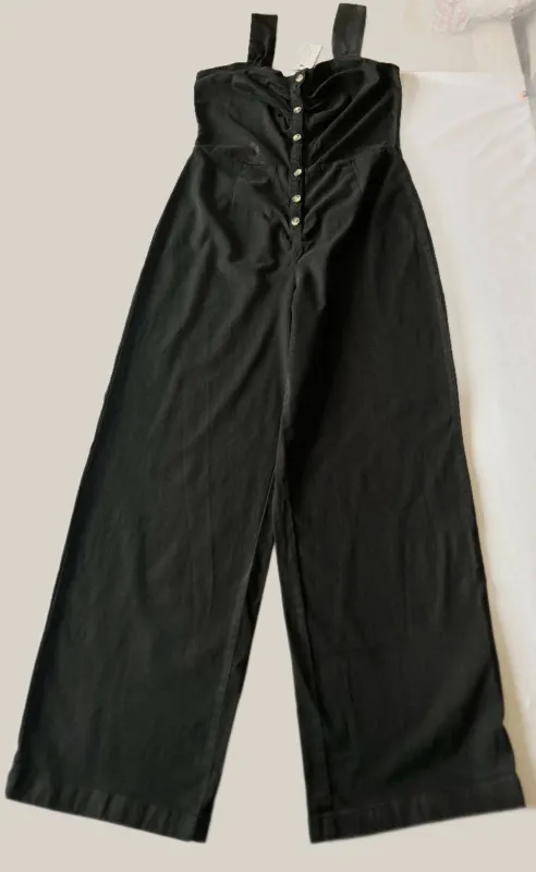 V by Very Black Cotton Jumpsuit 10, 12, 14, 16, 18 sold by Beagle Boutique