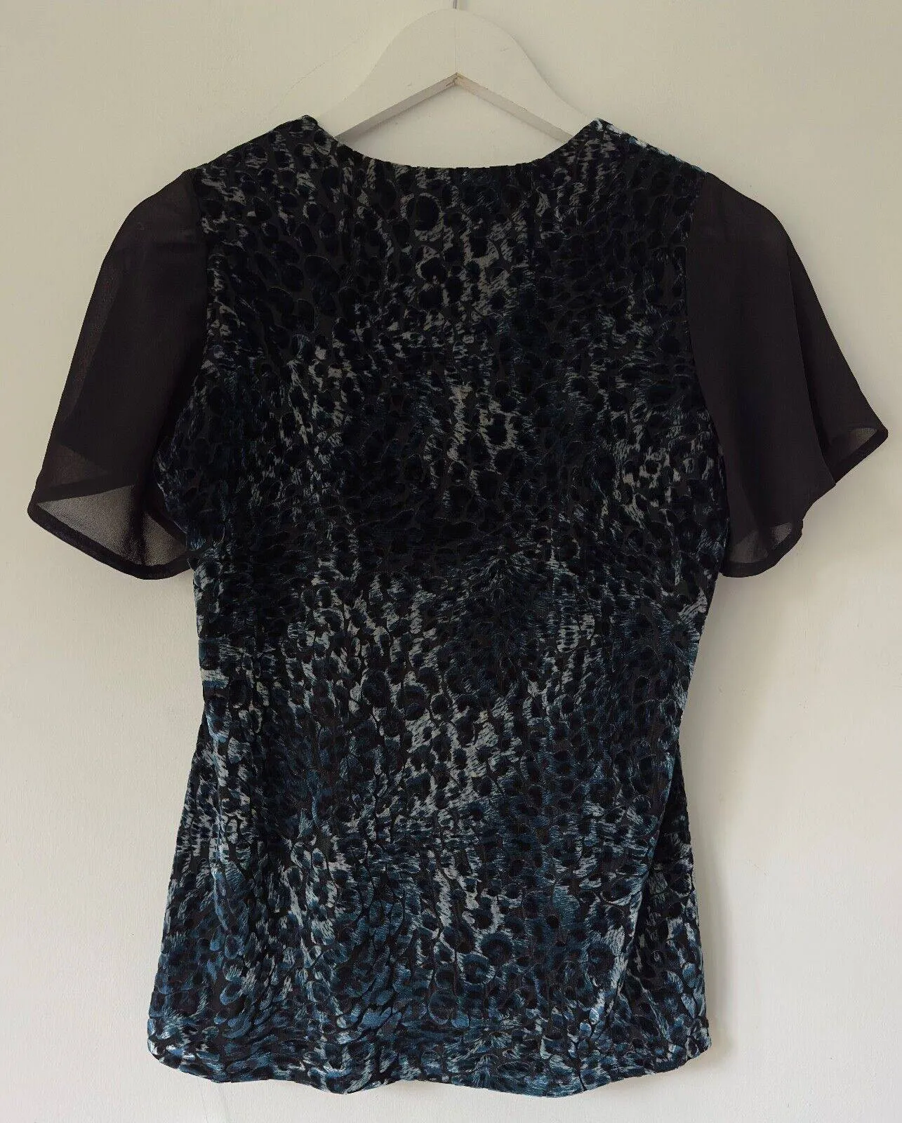 Nightingales Lined Top Size 10 Mesh Sleeves Velvet Textured sold by Beagle Boutique product image thumbnail 3