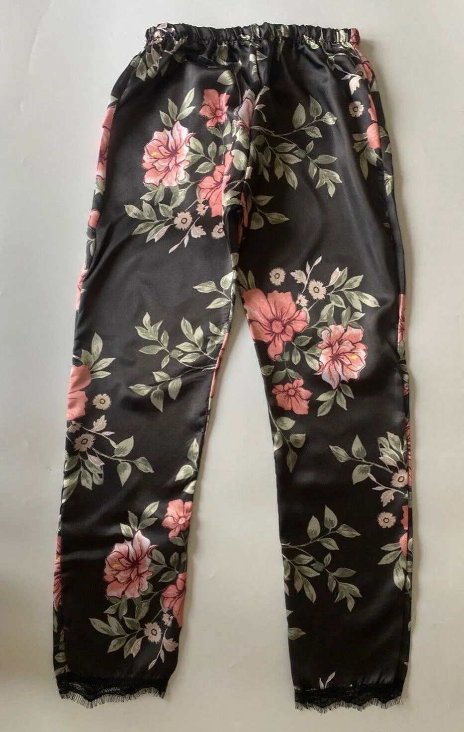 Floral Satin Type Pyjama Cami Set Lace Trim Sizes: 6 - 8 sold by Beagle Boutique product image thumbnail 2