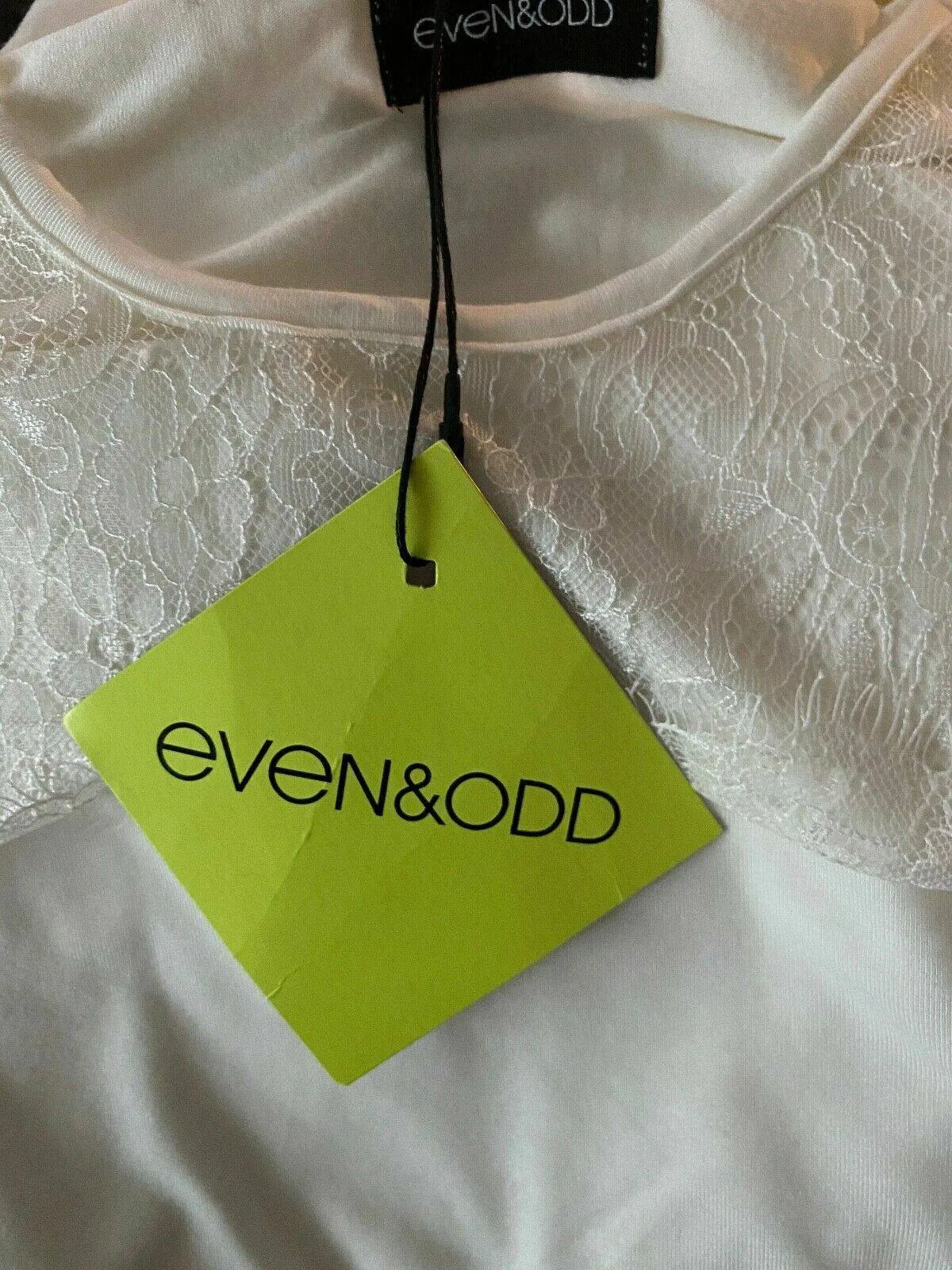 even&odd Lace Contrast Tee Size S Cloud Dancer sold by Beagle Boutique product image thumbnail 5