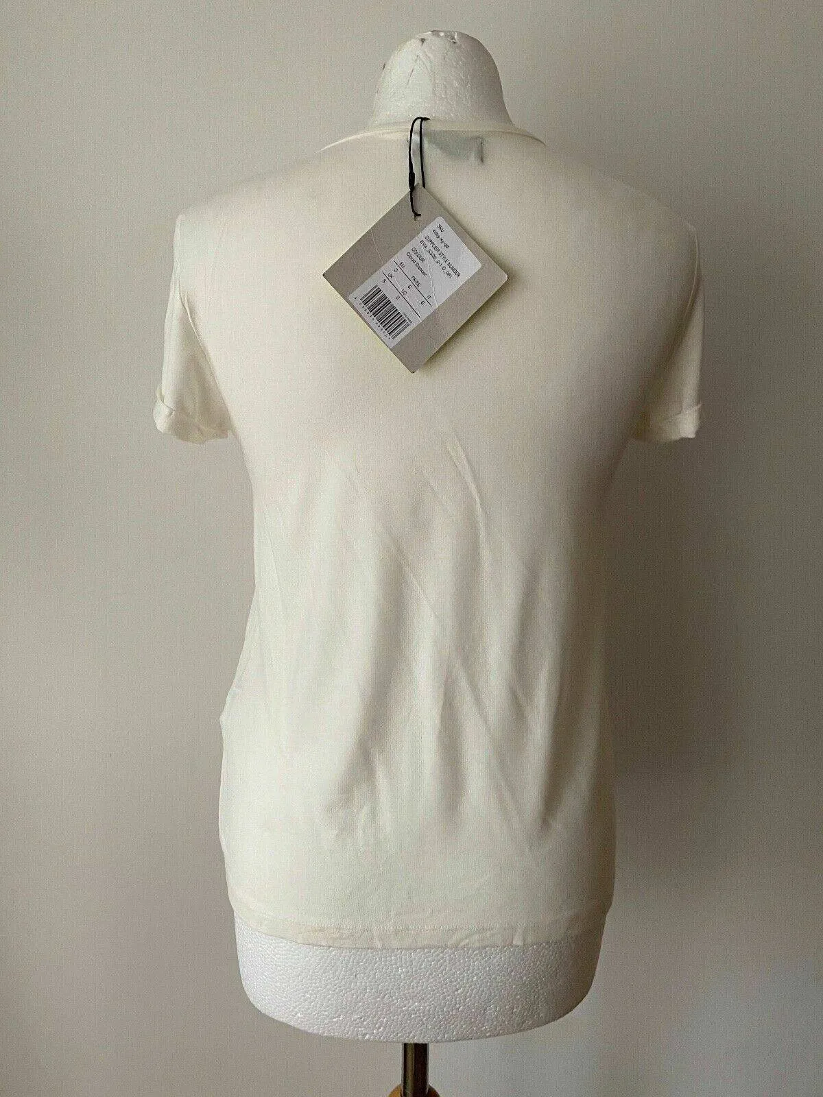 even&odd Lace Contrast Tee Size S Cloud Dancer sold by Beagle Boutique product image thumbnail 4