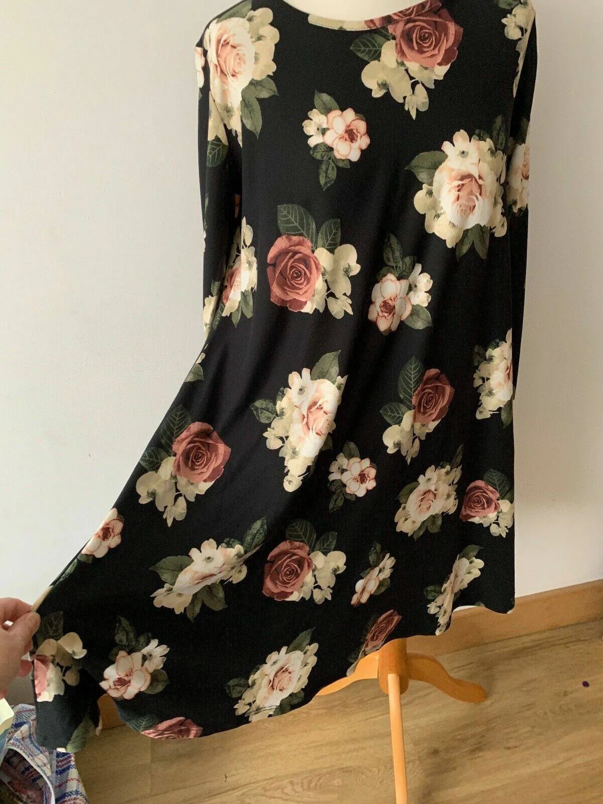 Floral Long Sleeve Swing Dress Pit to Pit 21.5" sold by Beagle Boutique product image thumbnail 2