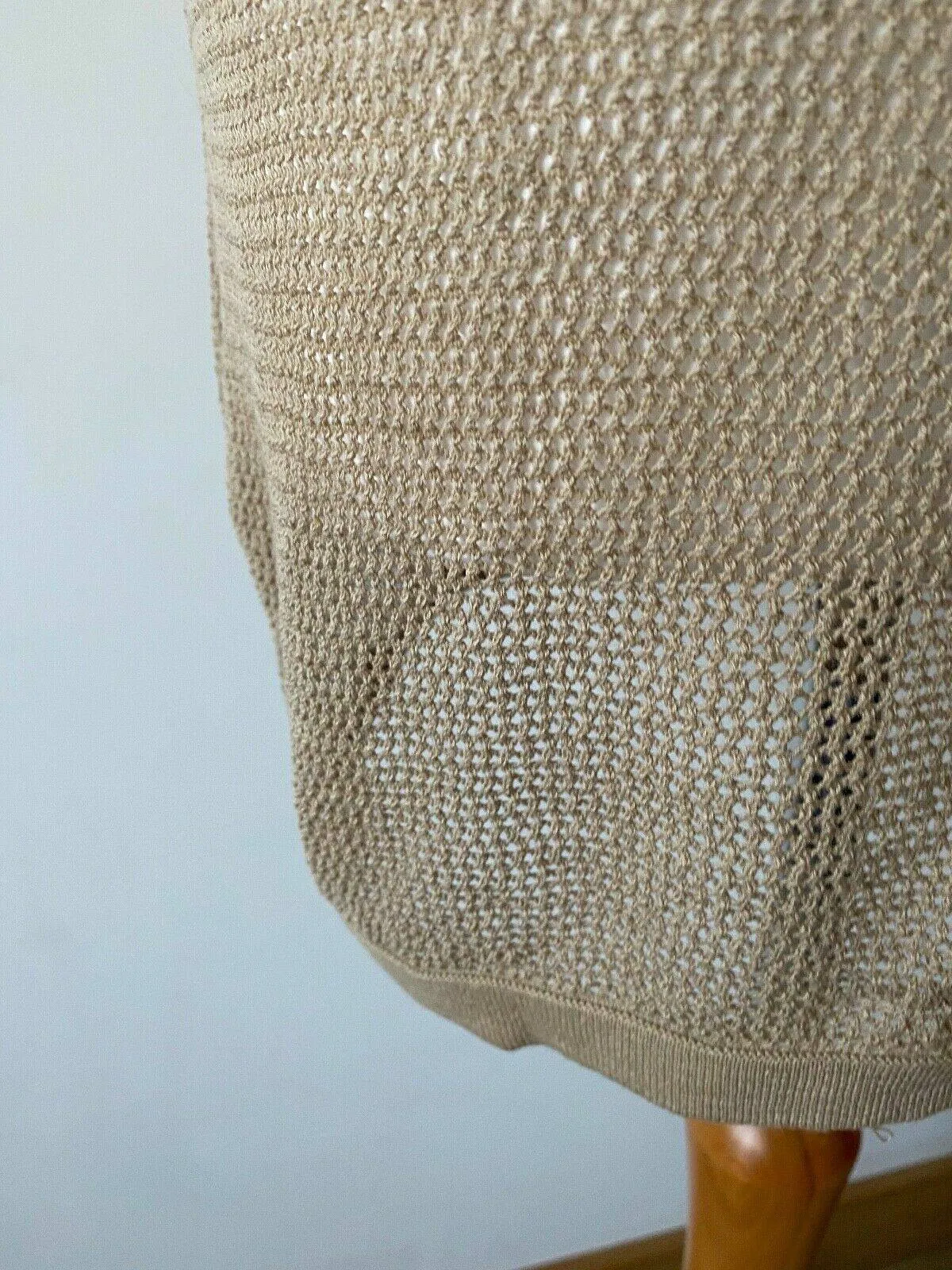 Ex High St Fishnet Type Tee Beige Size M 10 - 12 sold by Beagle Boutique product image thumbnail 3