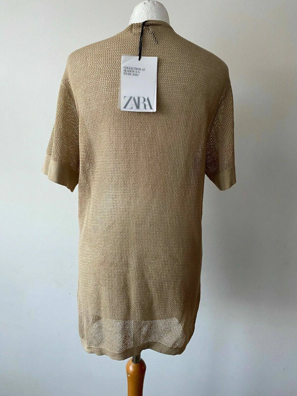 Ex High St Fishnet Type Tee Beige Size M 10 - 12 sold by Beagle Boutique product image thumbnail 5