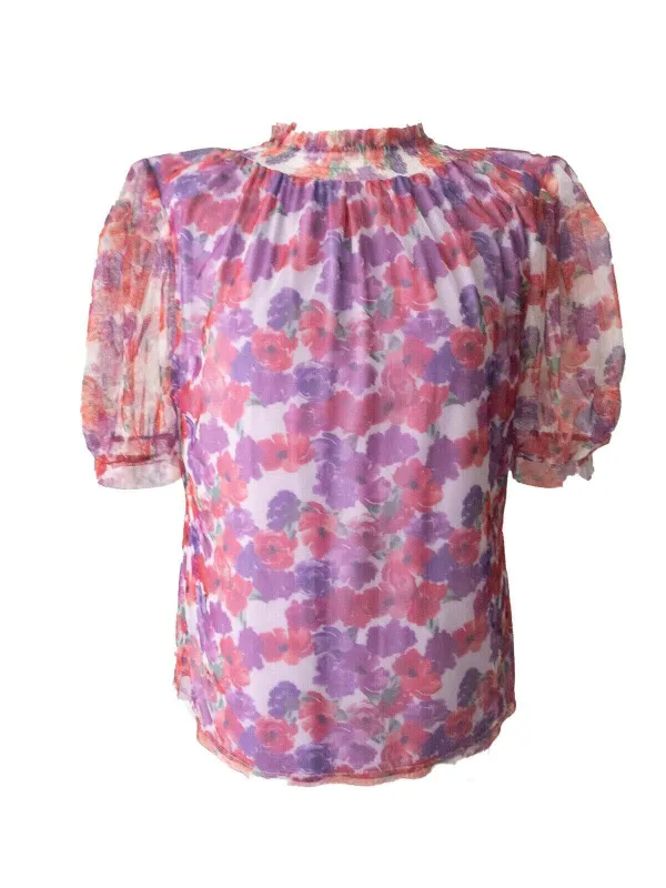 Floral Mesh Layered Pink Purple Floral Size 10 made by Beagle Boutique