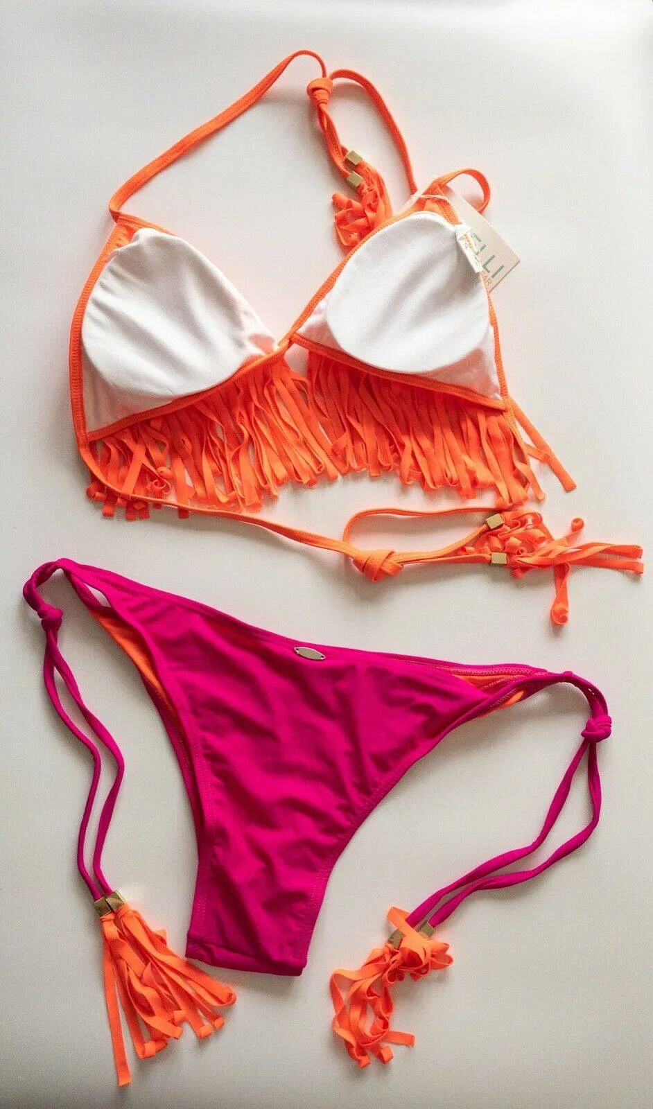 Gemelli Neon Fringe Bikini Set S 8, M 10, L 12 UK sold by Beagle Boutique product image thumbnail 3