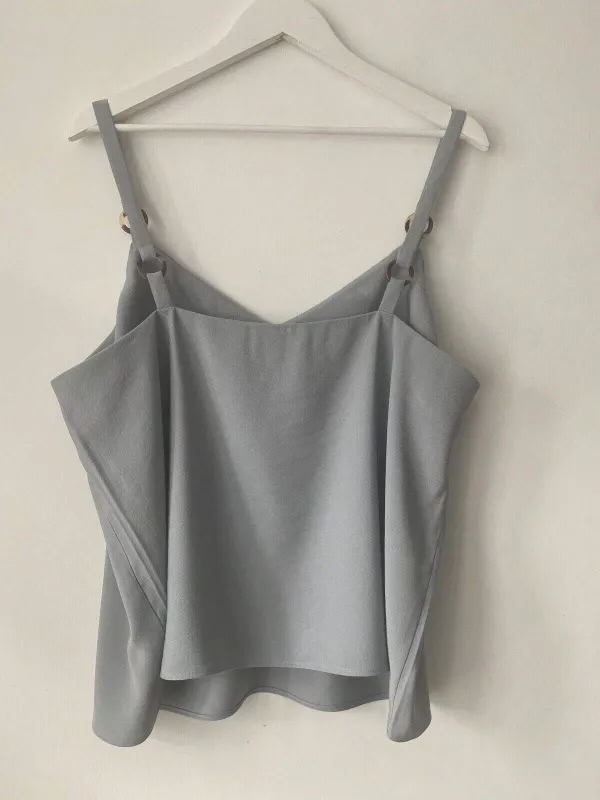 Topshop Grey Cami Top Size 18 sold by Beagle Boutique