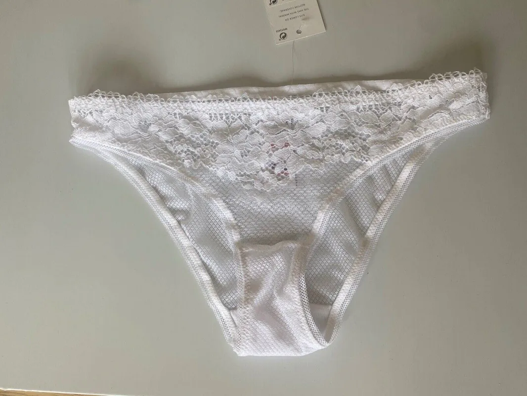 Next Lingerie The Brazilian White Lace Mesh Briefs White 6 8 sold by Beagle Boutique
