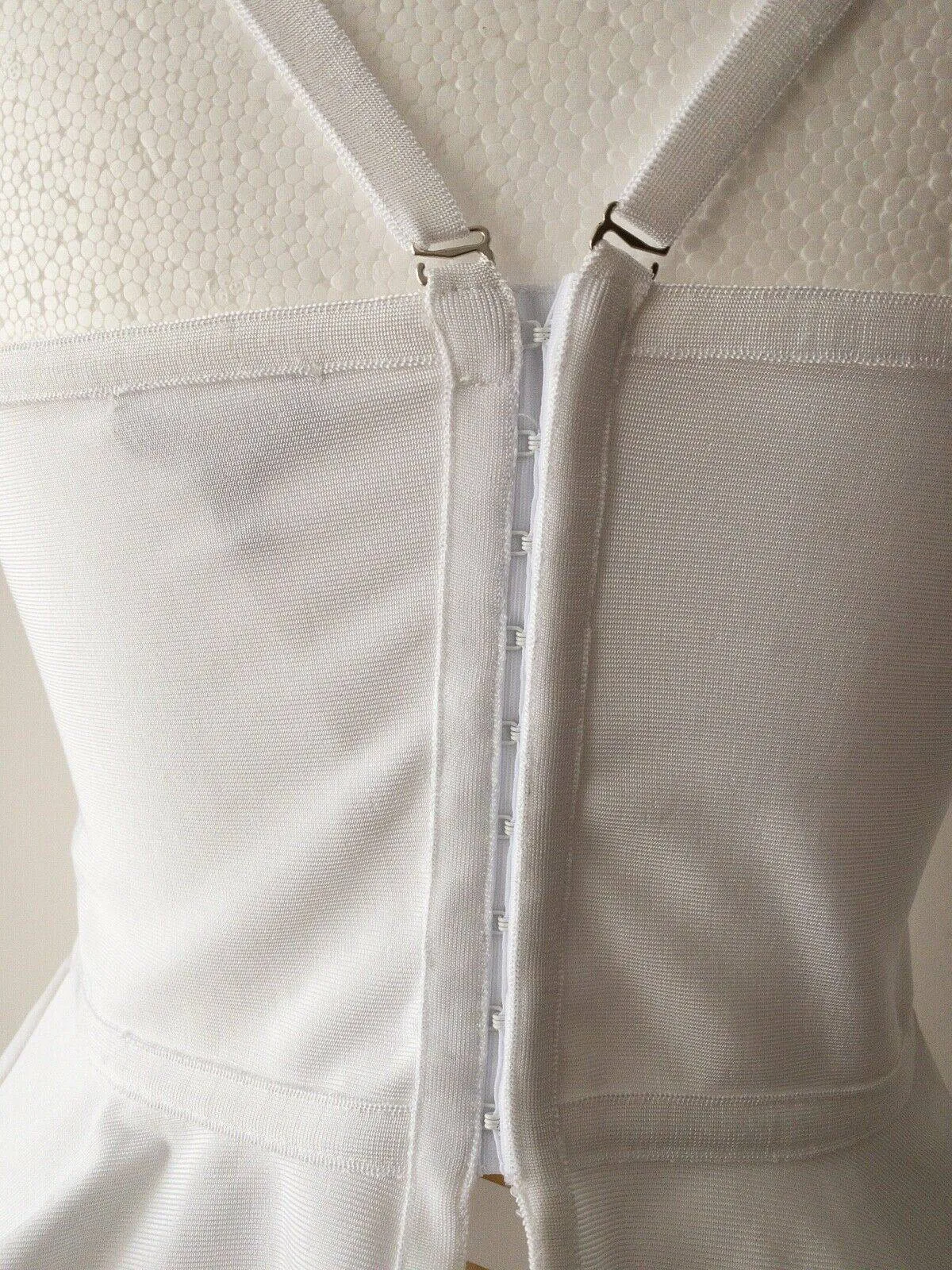 Wow Couture White Cropped Peplum Bandage Corset Top Sizes 6, 8, 10 sold by Beagle Boutique product image thumbnail 5