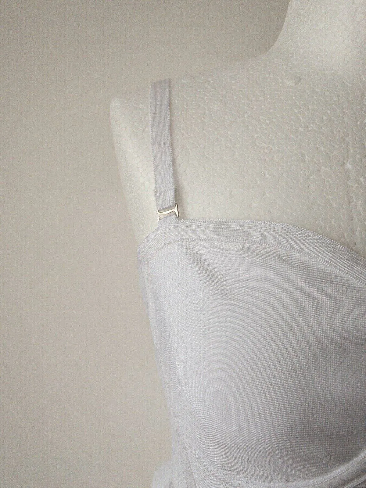 Wow Couture White Cropped Peplum Bandage Corset Top Sizes 6, 8, 10 sold by Beagle Boutique product image thumbnail 2