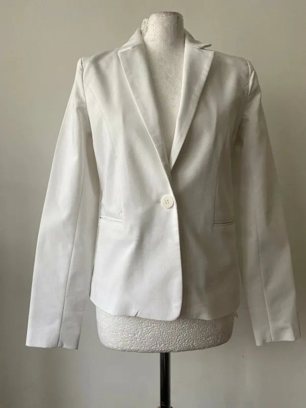 VILLA Viadelia Blazer Size 10 UK / 38 EU White suit jacket sold by Beagle Boutique