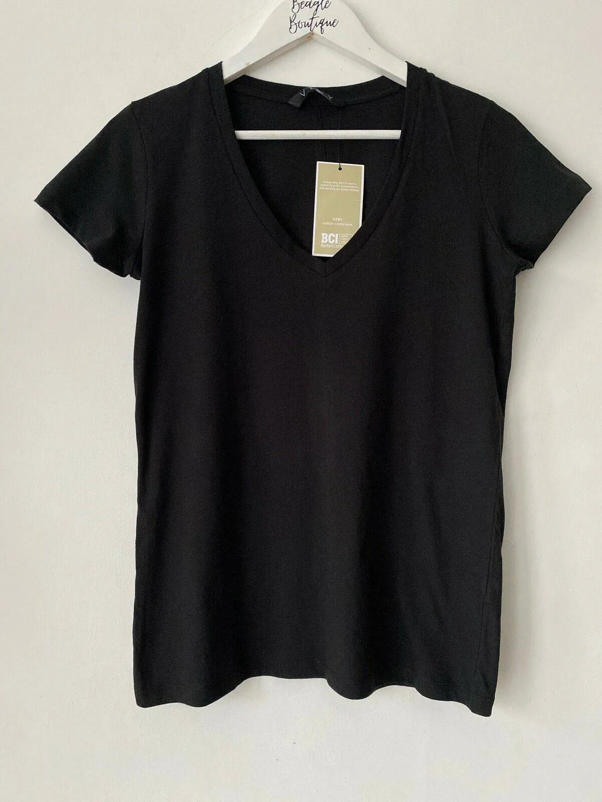Very Black V-Neck T-Shirt Size 6 sold by Beagle Boutique